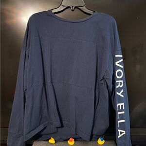 Ivory Ella Dark Blue Graphic Tee